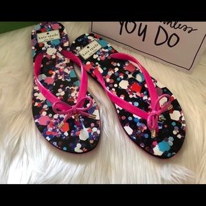 Kate ♠️ spade pink sparky like  flip flops ❤️